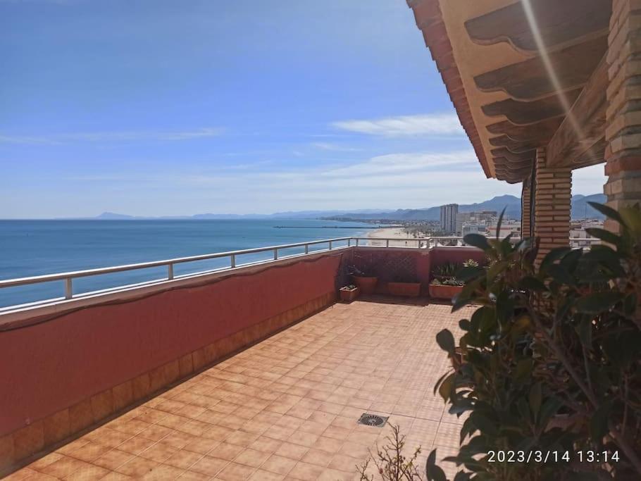 Espectacular Terraza Y Vistas En 1A Linea De Playa Cullera Exterior foto