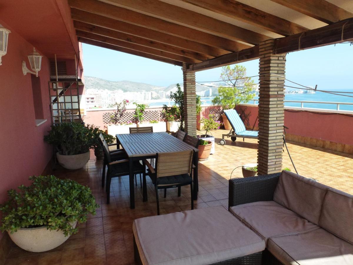 Espectacular Terraza Y Vistas En 1A Linea De Playa Cullera Exterior foto