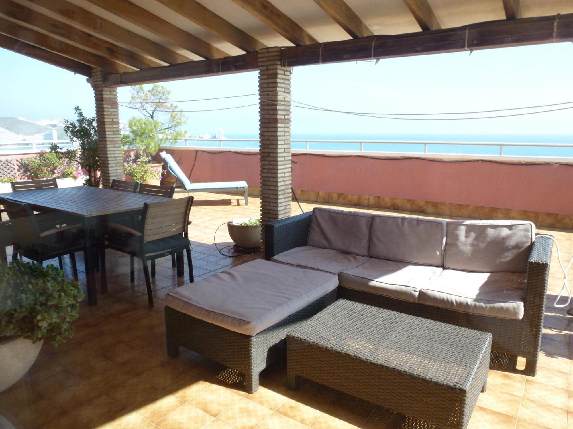 Espectacular Terraza Y Vistas En 1A Linea De Playa Cullera Exterior foto